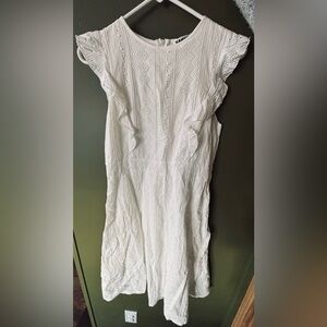 Wish White Lace Patterned Dress